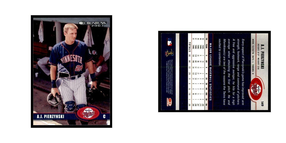 2003 Donruss A.J. Pierzynski Baseball Cards #149
