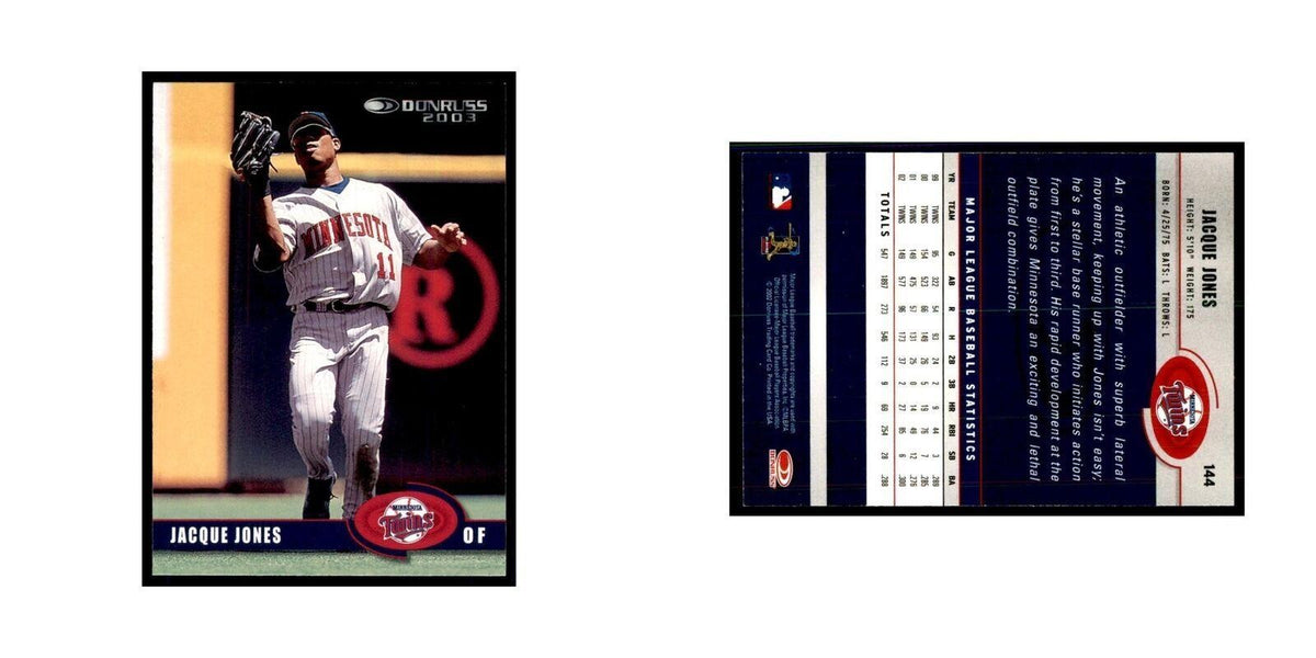 2003 Donruss Jacque Jones Baseball Cards #144