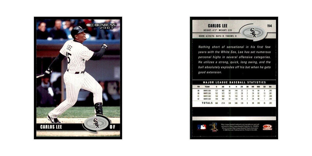 2003 Donruss Carlos Lee Baseball Cards #114