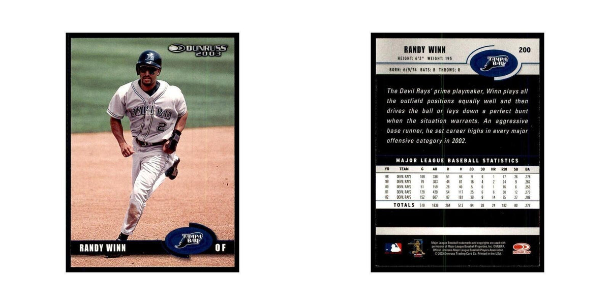 2003 Donruss Randy Winn Baseball Cards #200