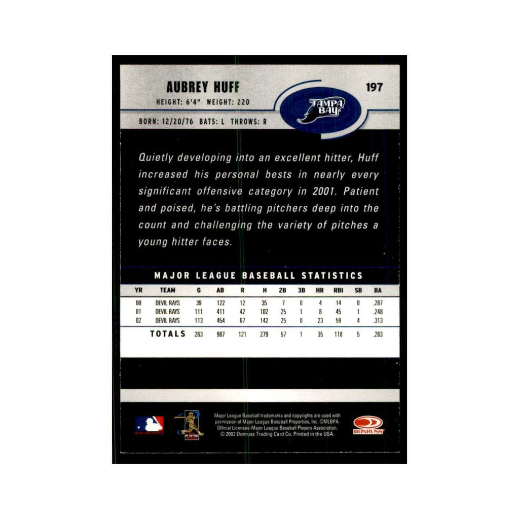 2003 Donruss Aubrey Huff Baseball Cards #197