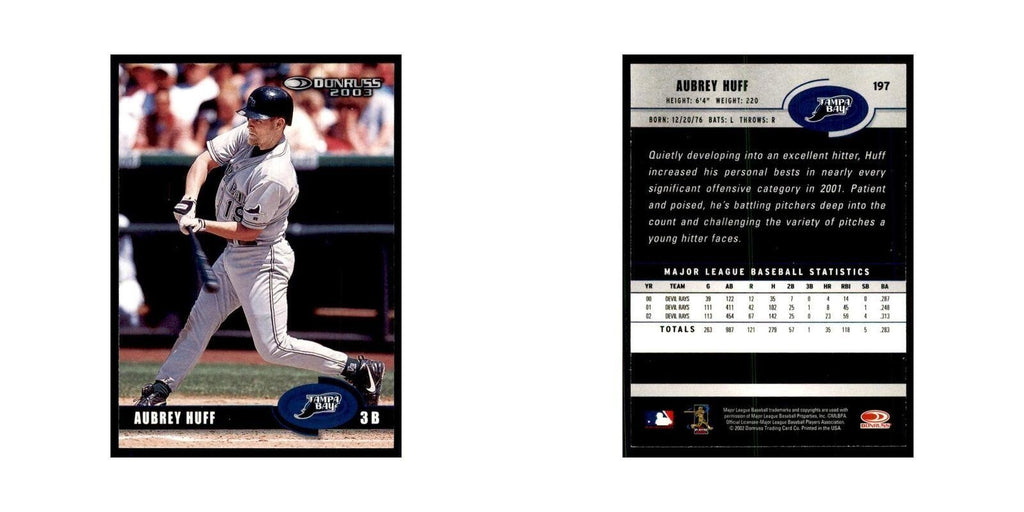 2003 Donruss Aubrey Huff Baseball Cards #197