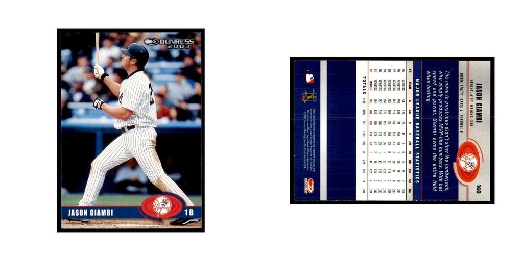 2003 Donruss Jason Giambi Baseball Cards #160
