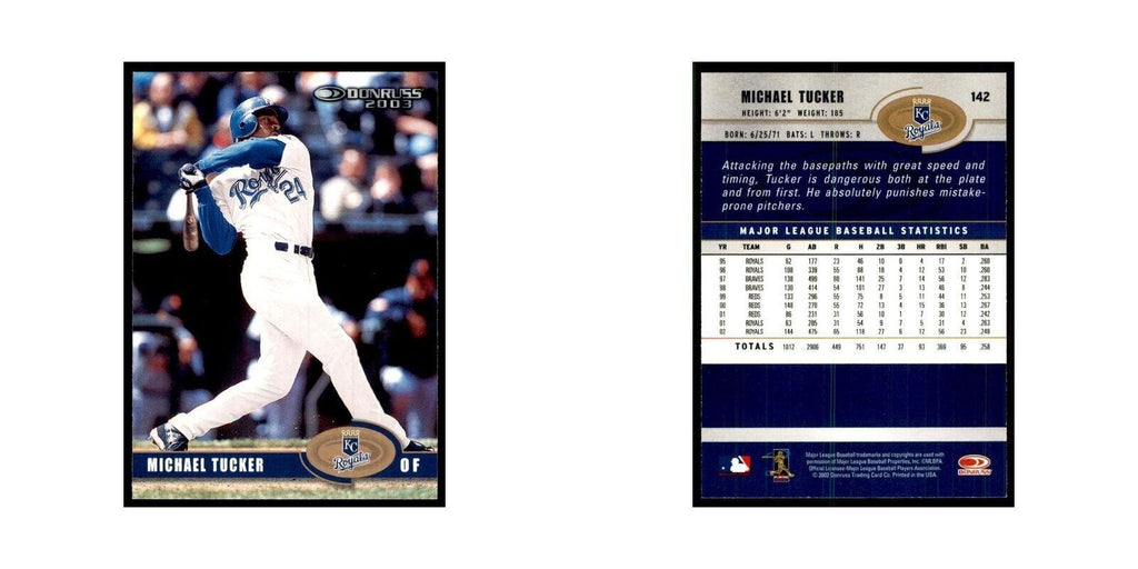 2003 Donruss Michael Tucker Baseball Cards #142