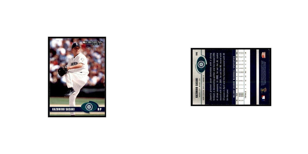 2003 Donruss Kazuhiro Sasaki Baseball Cards #190