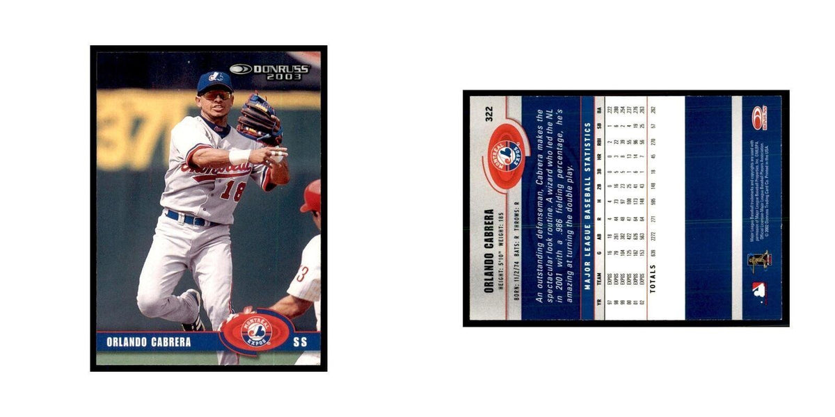 2003 Donruss Orlando Cabrera Baseball Cards #322