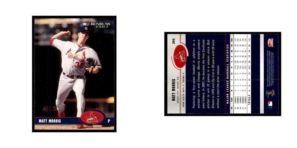 2003 Donruss Matt Morris Baseball Cards #395