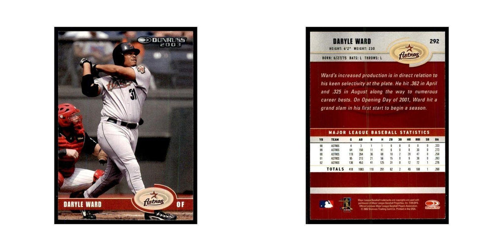 2003 Donruss Daryle Ward Baseball Cards #292