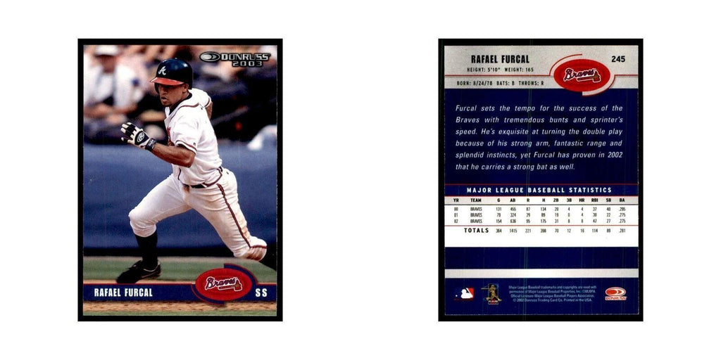 2003 Donruss Rafael Furcal Baseball Cards #245