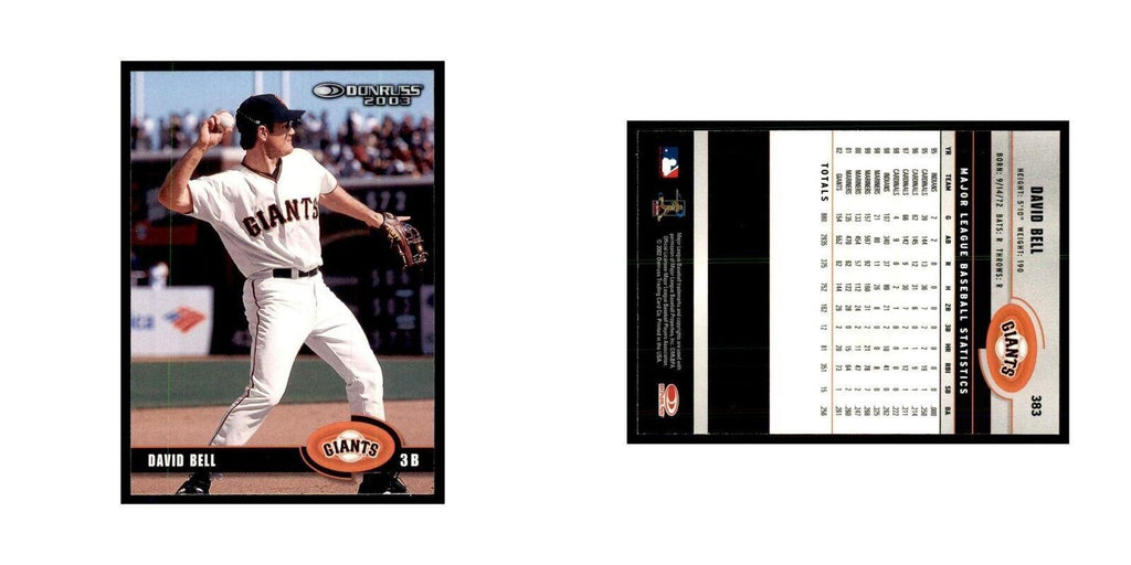 2003 Donruss David Bell Baseball Cards #383