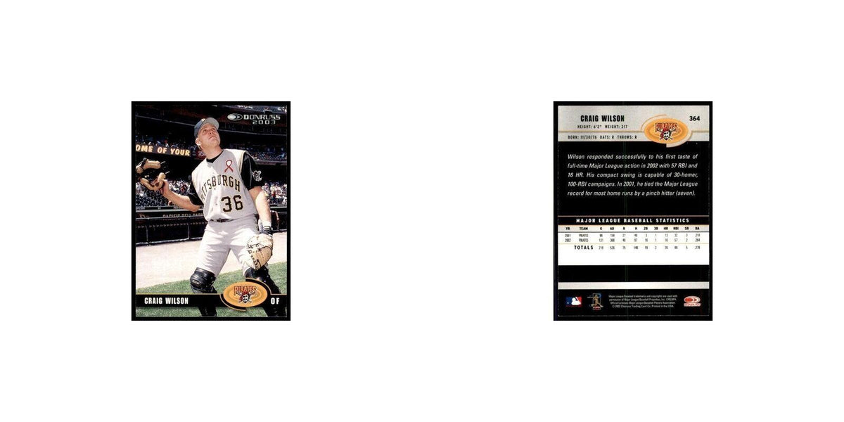 2003 Donruss Craig Wilson Baseball Cards #364
