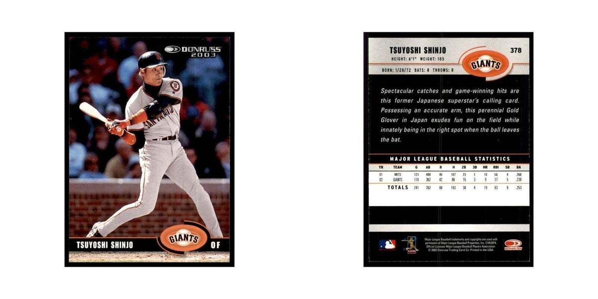 2003 Donruss Tsuyoski Shinjo Baseball Cards #378