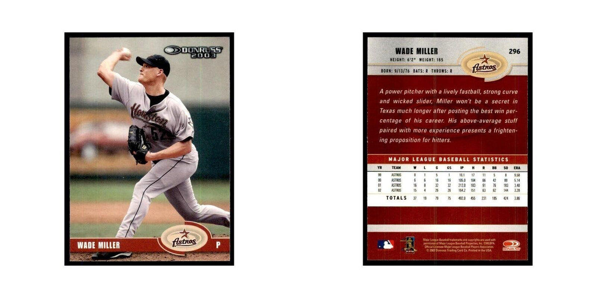 2003 Donruss wade Miller Baseball Cards #296