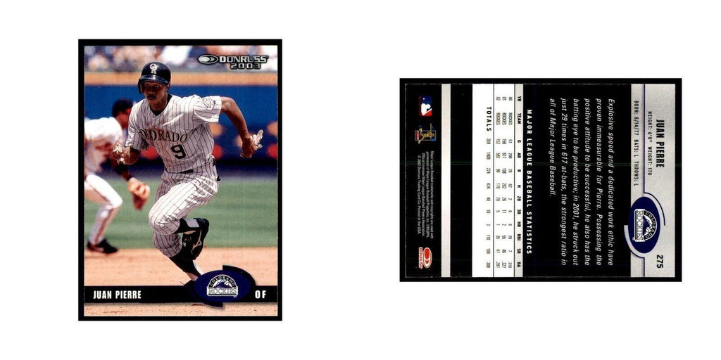 2003 Donruss Juan Pierre Baseball Cards #275