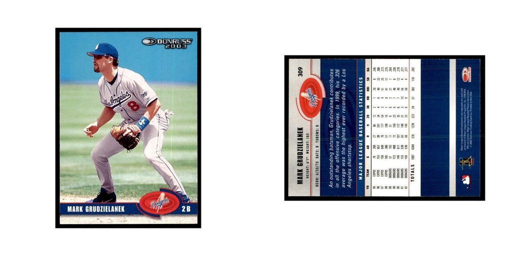 2003 Donruss Mark Grudzielanek Baseball Cards #309