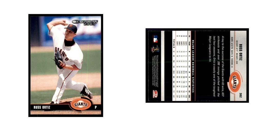 2003 Donruss Russ Ortiz Baseball Cards #382