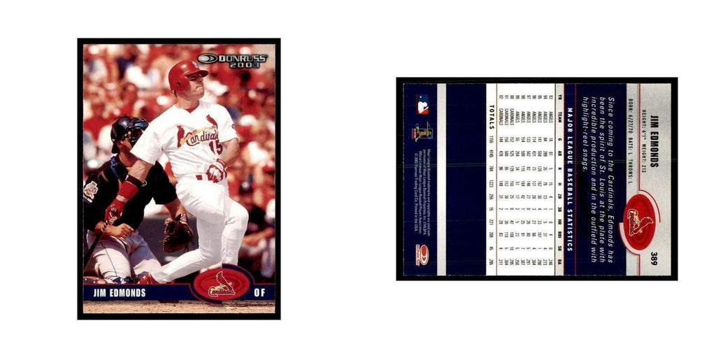 2003 Donruss Jim Edmonds Baseball Cards #389