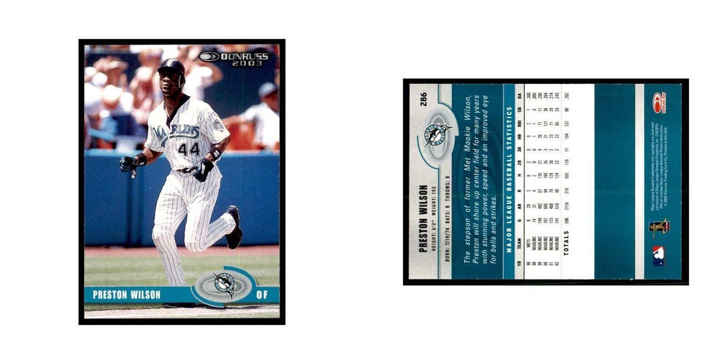 2003 Donruss Preston Wilson Baseball Cards #286
