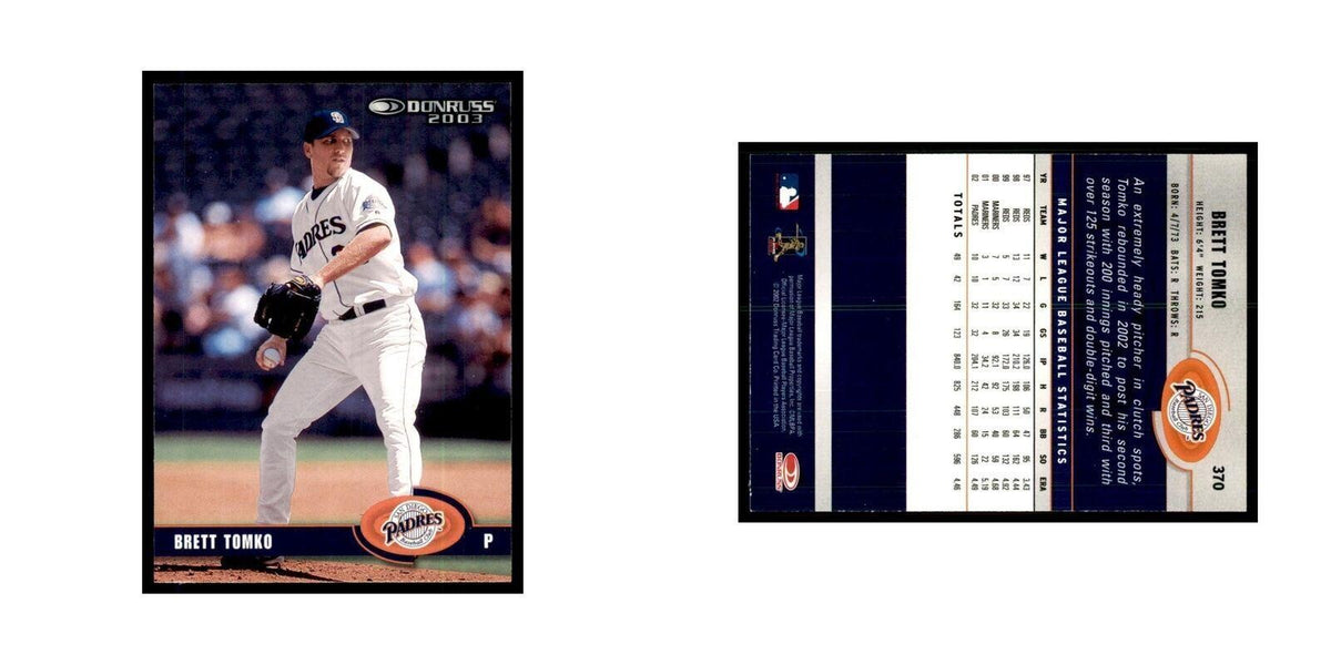 2003 Donruss Brett Tomko Baseball Cards #370