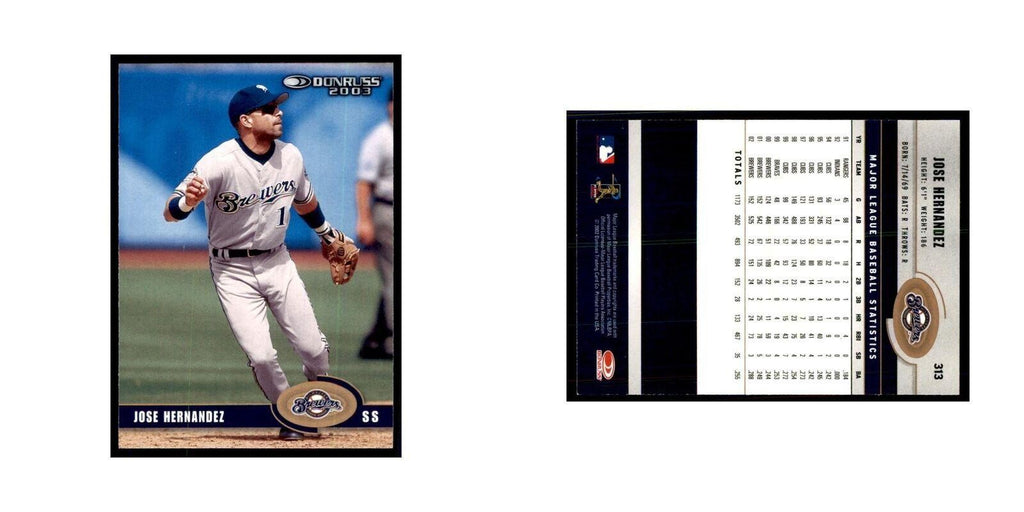 2003 Donruss Jose Hernandez Baseball Cards #313