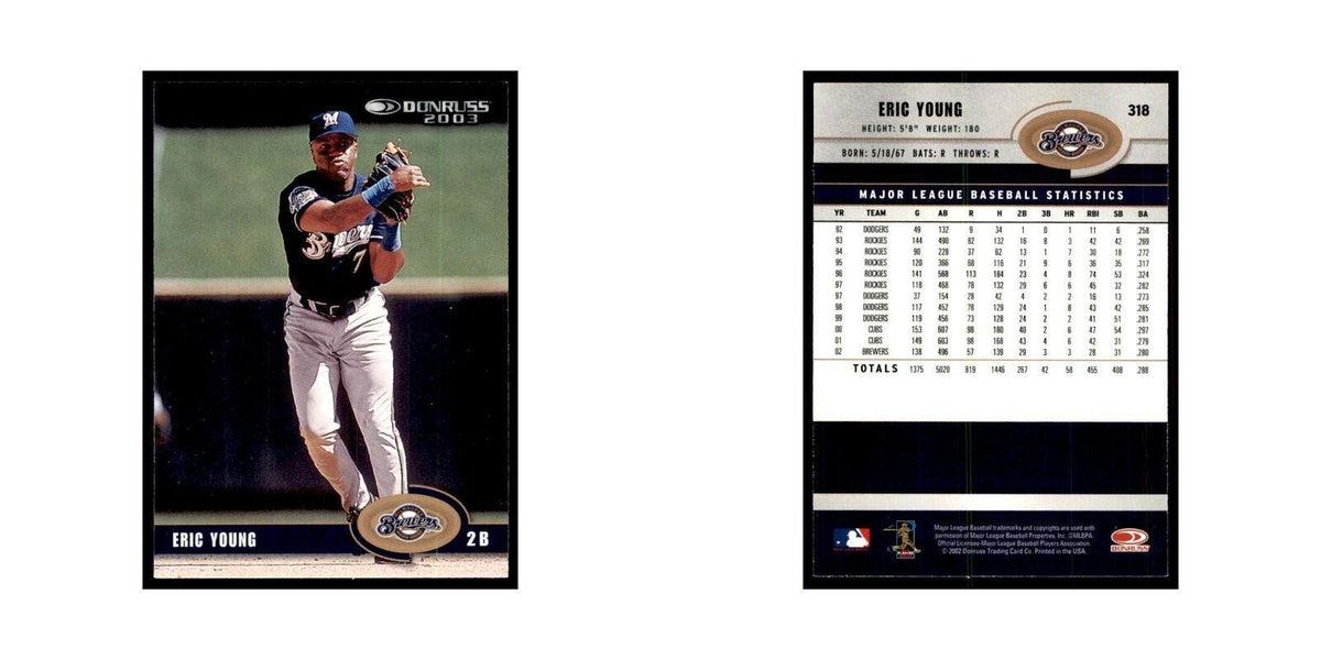 2003 Donruss Eric Young Baseball Cards #318