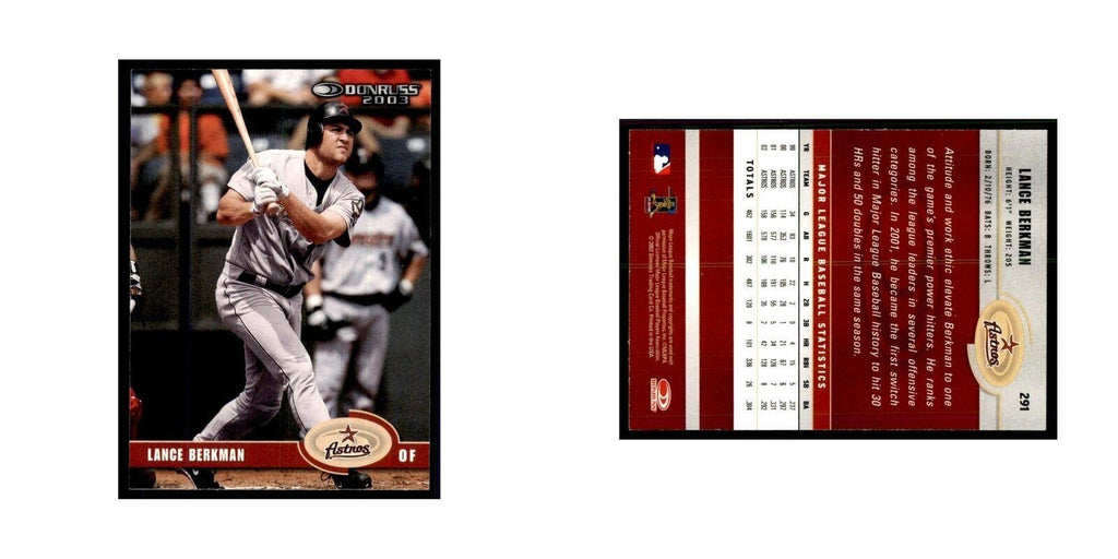 2003 Donruss Lance Berkman Baseball Cards #291