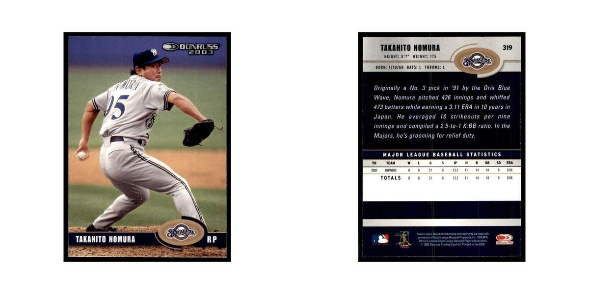 2003 Donruss Takahito Nomura Baseball Cards #319