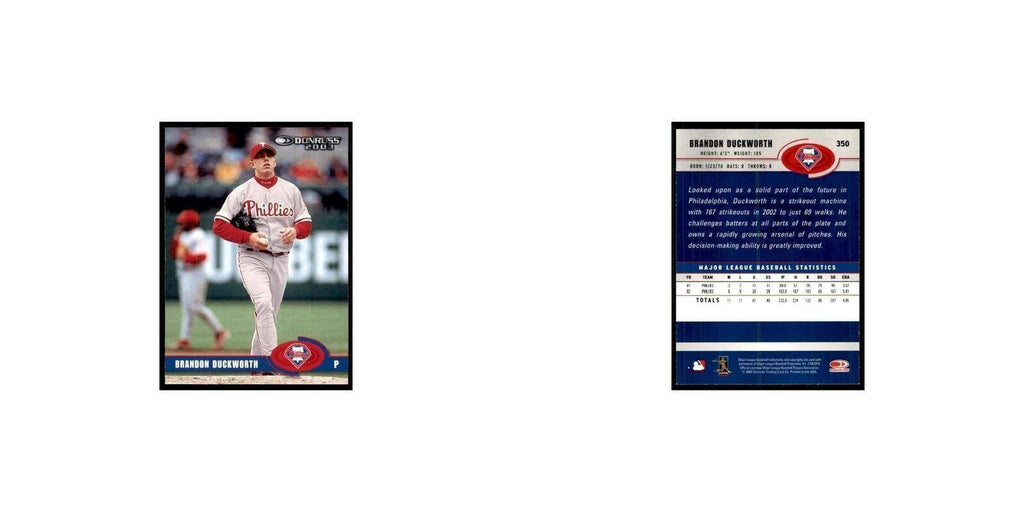2003 Donruss Brandon Duckworth Baseball Cards #350