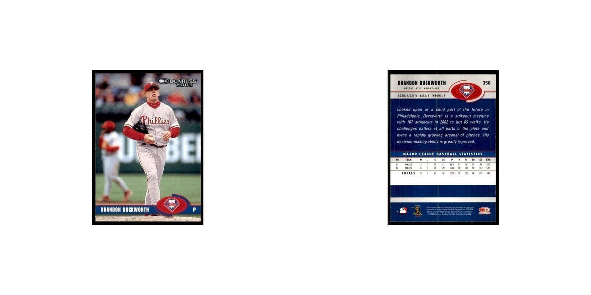 2003 Donruss Brandon Duckworth Baseball Cards #350