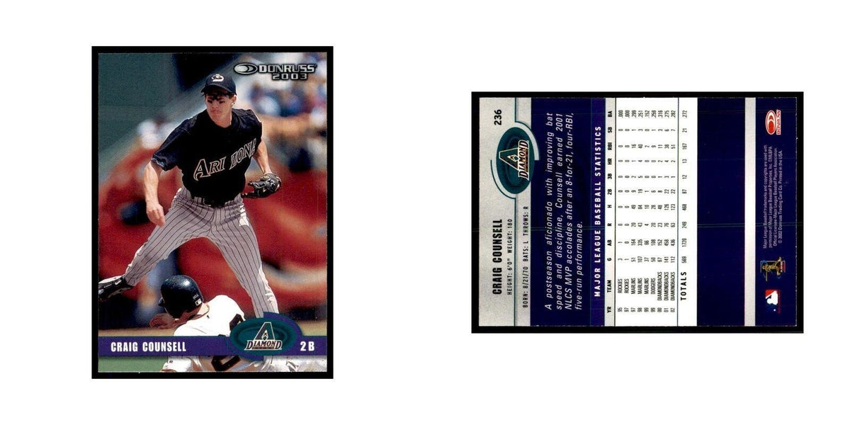 2003 Donruss Craig Counsell Baseball Cards #236