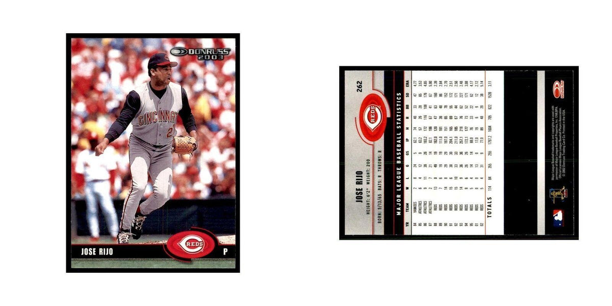 2003 Donruss Jose Rijo Baseball Cards #262