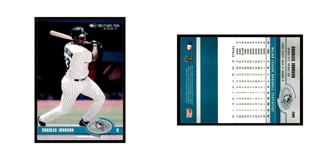2003 Donruss charles Johnson Baseball Cards #288