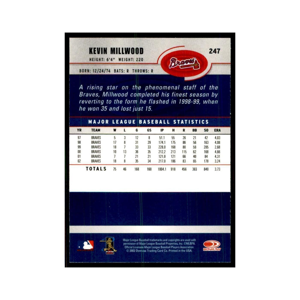 2003 Donruss Kevin Millwood Baseball Cards #247