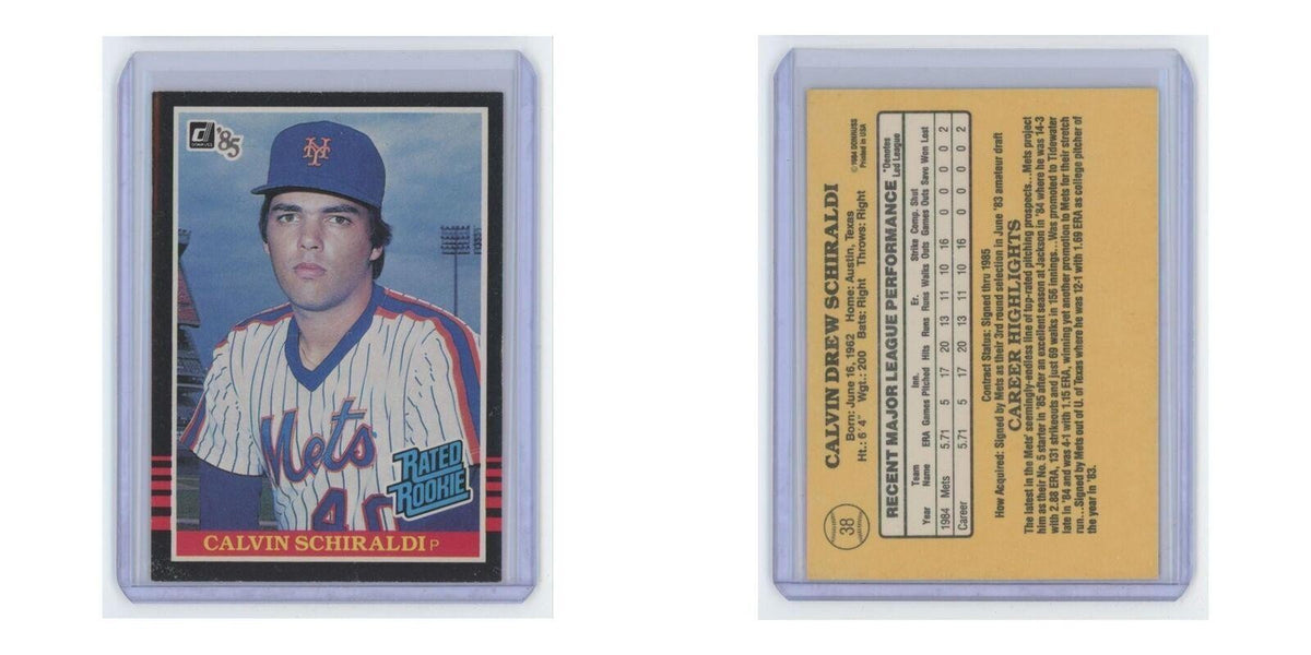 1985 Donruss Calvin Schiraldi Mets #38