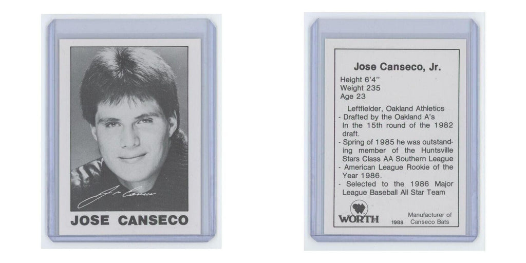 1988 Worth Jose Canseco Athletics #nan