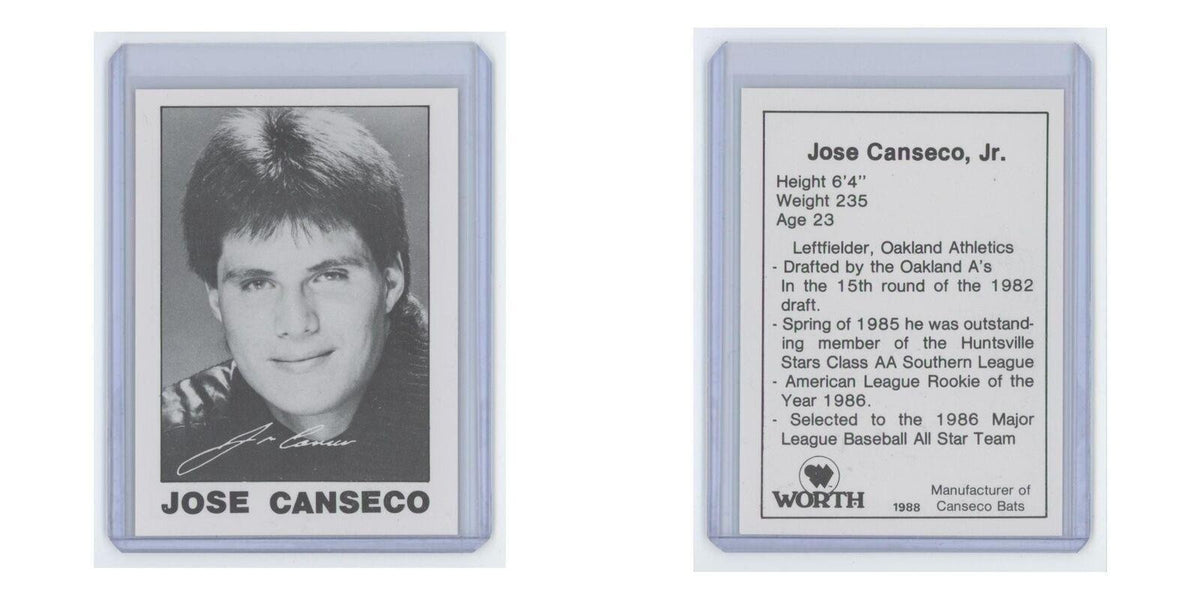 1988 Worth Jose Canseco Athletics #nan