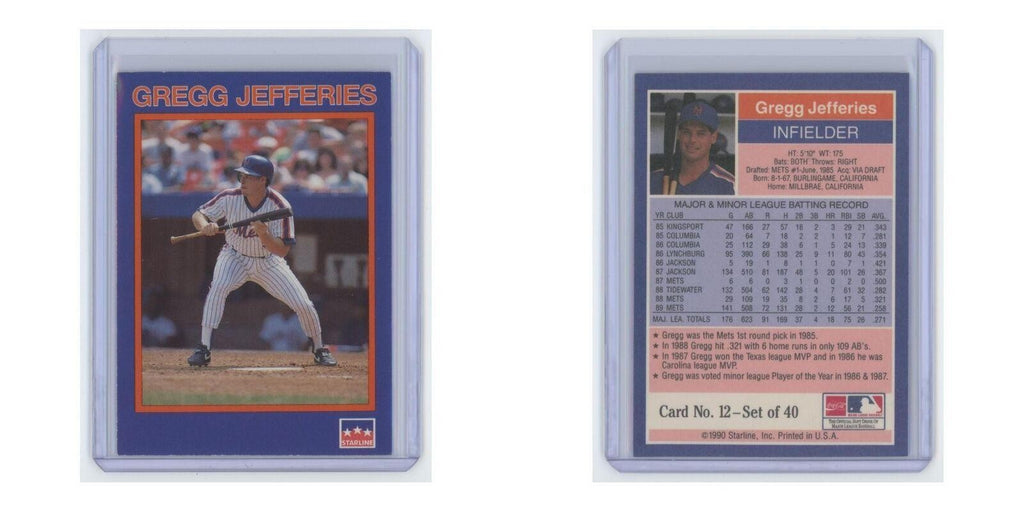 1990 Starline Gregg Jeffries Mets #12