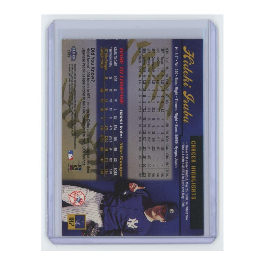 1999 Fleer Ultra Hideki Irabu #182