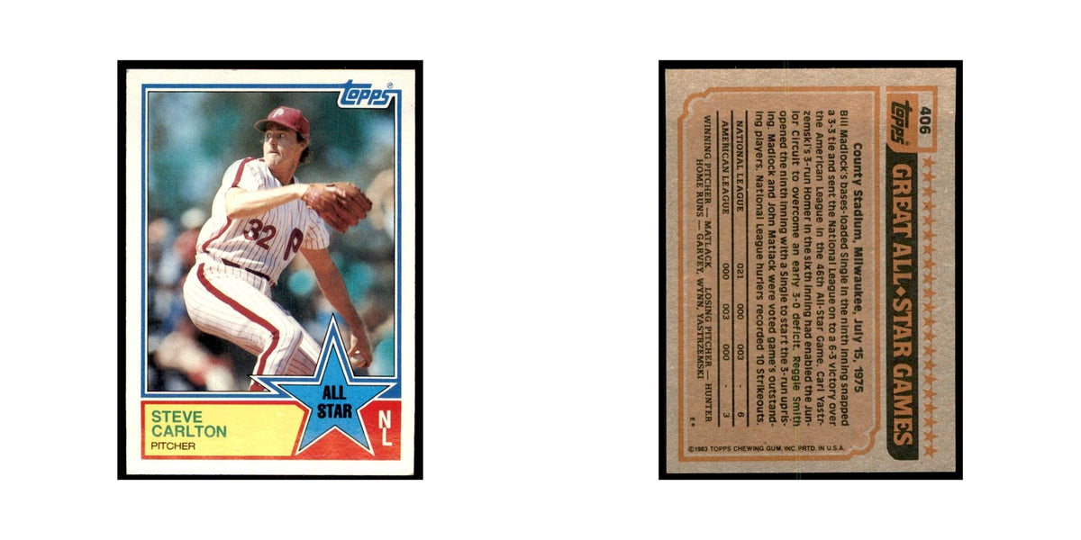 1983 Topps Steve Carlton Baseball Cards #406