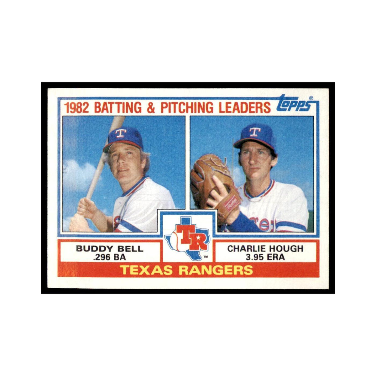 1983 Topps Rangers Team Leaders - Buddy Bell/Charlie Hough Baseball Cards #412