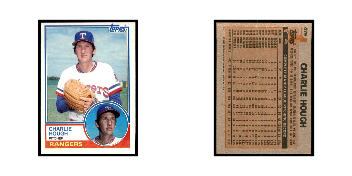 1983 Topps Charlie Hough Baseball Cards #479