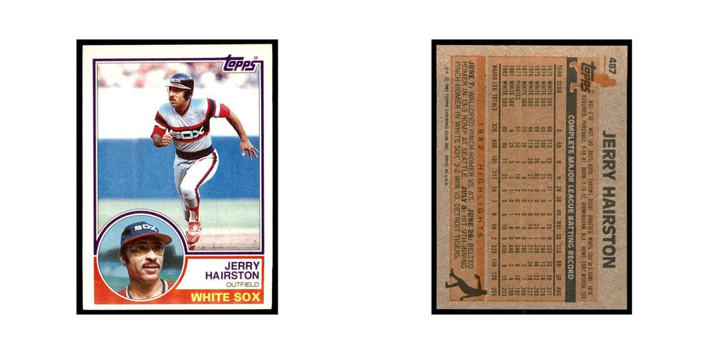 1983 Topps Jerry Hairston Baseball Cards #487