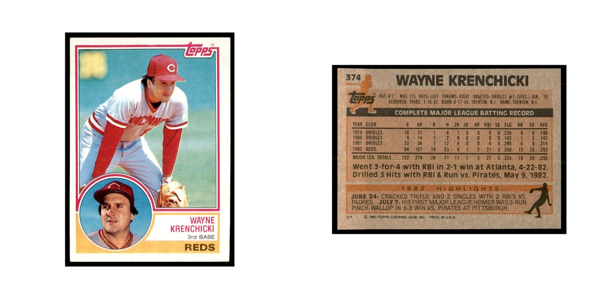 1983 Topps Wayne Krenchicki Baseball Cards #374