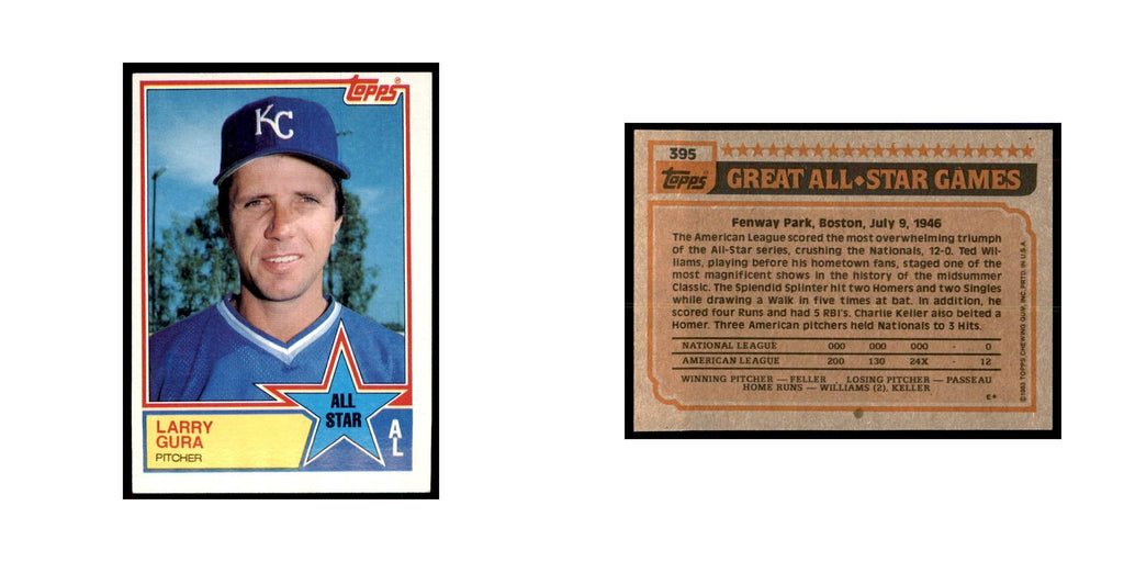 1983 Topps Larry Gura Baseball Cards #395