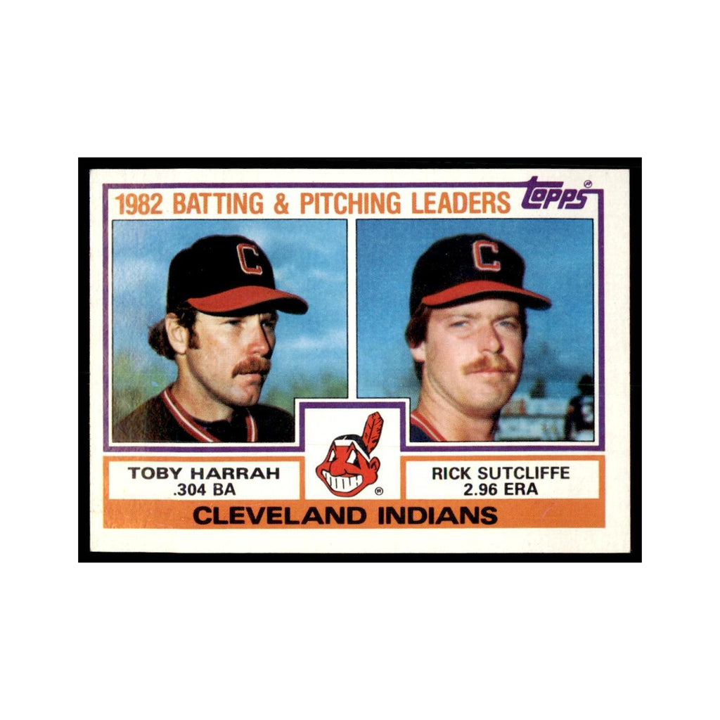 1983 Topps Indians Team Leaders - Toby Harrah/Rick Sutcliffe Baseball Cards #141
