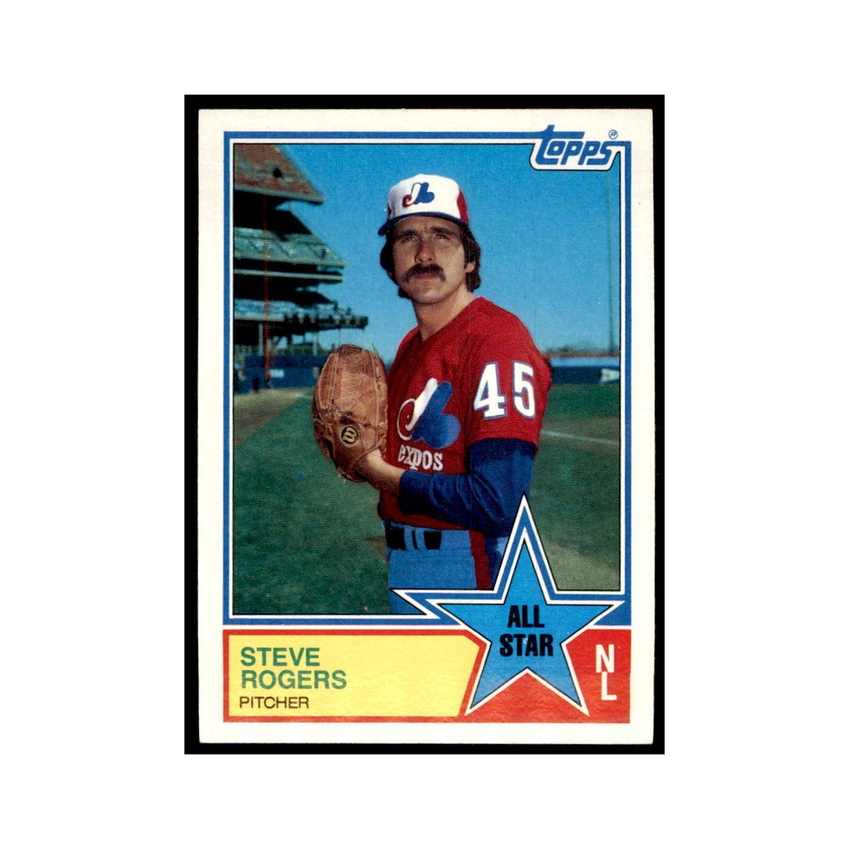 1983 Topps Steve Rogers Baseball Cards #405