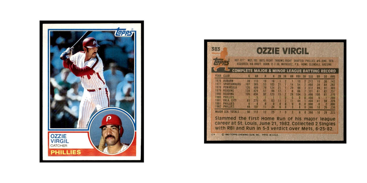 1983 Topps Ozzie Virgil Baseball Cards #383