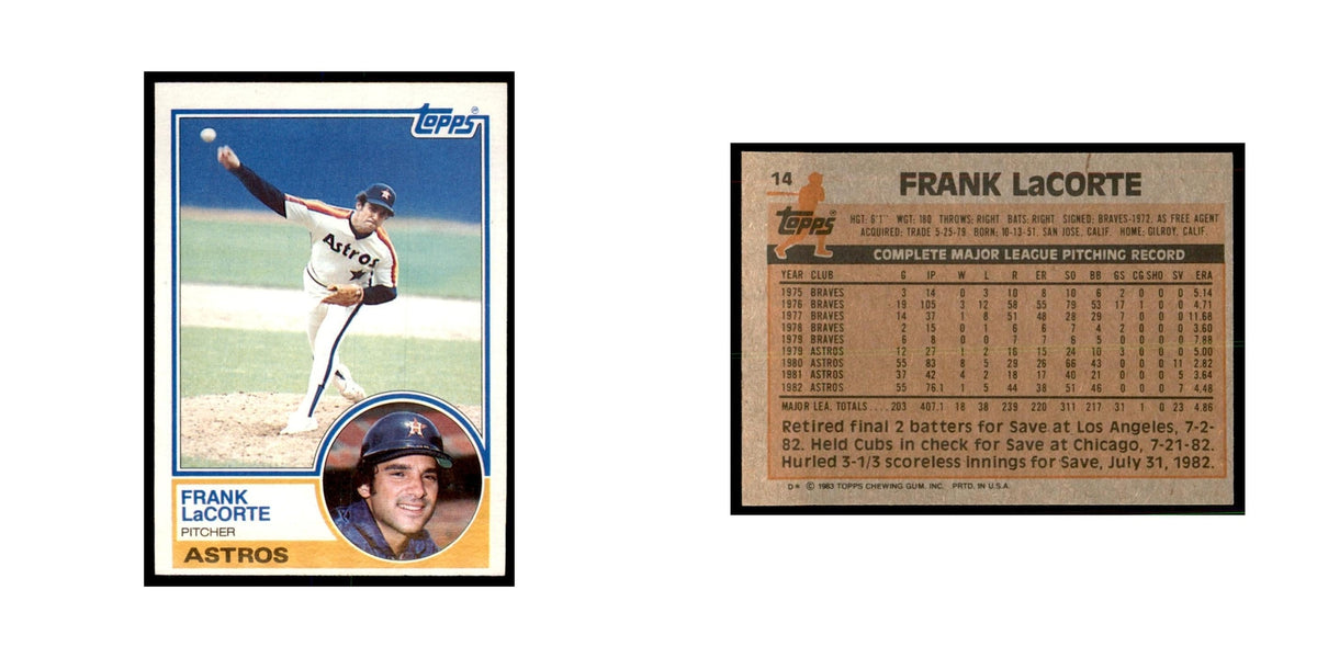 1983 Topps Frank LaCorte Baseball Cards #14