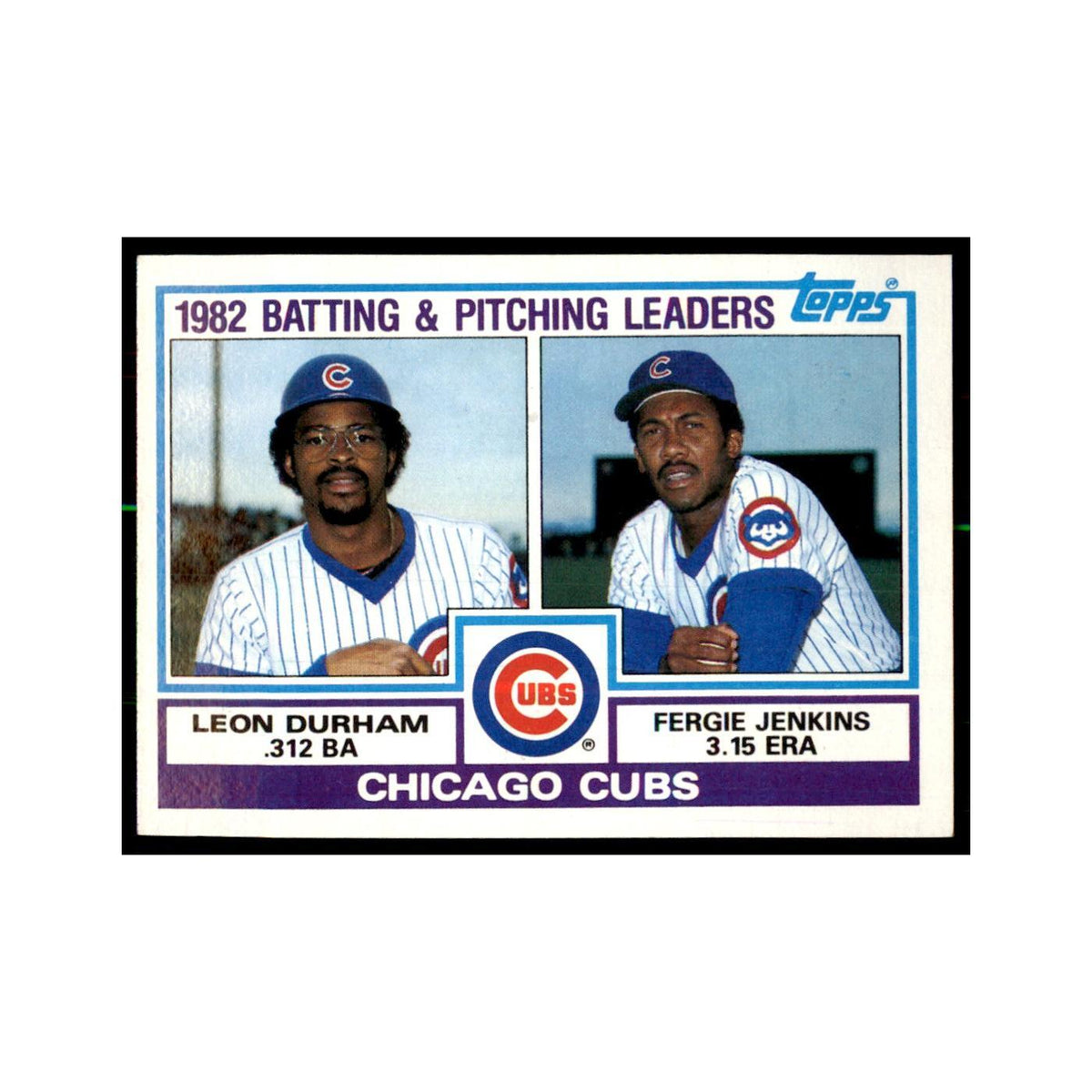 1983 Topps Cubs Batting & Pitching Leaders/Checklist Baseball Cards #51