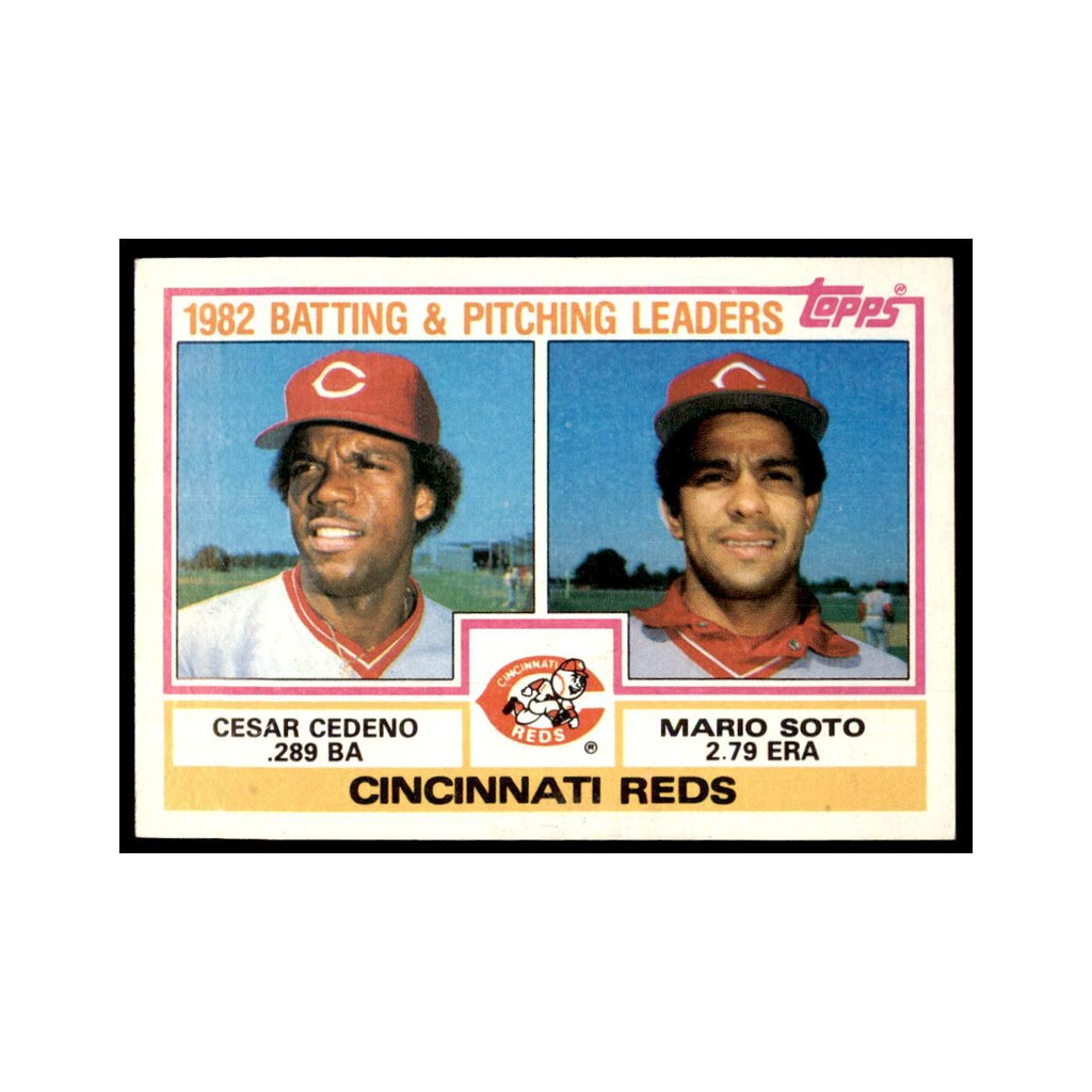 1983 Topps Reds Team Leaders - Cesar Cedeno/Mario Soto Baseball Cards #351
